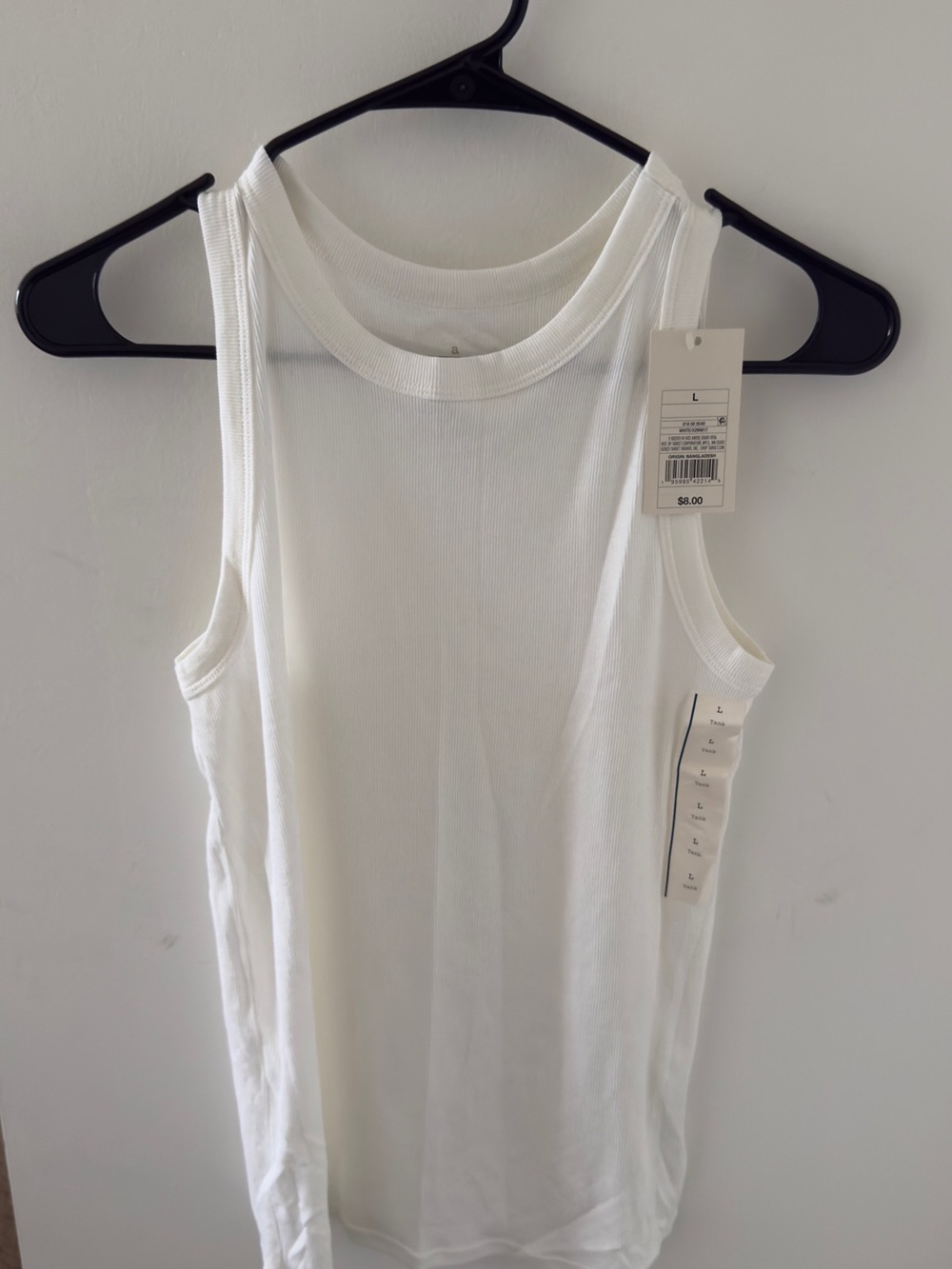 Target White Ribbed Crewneck Tank Top